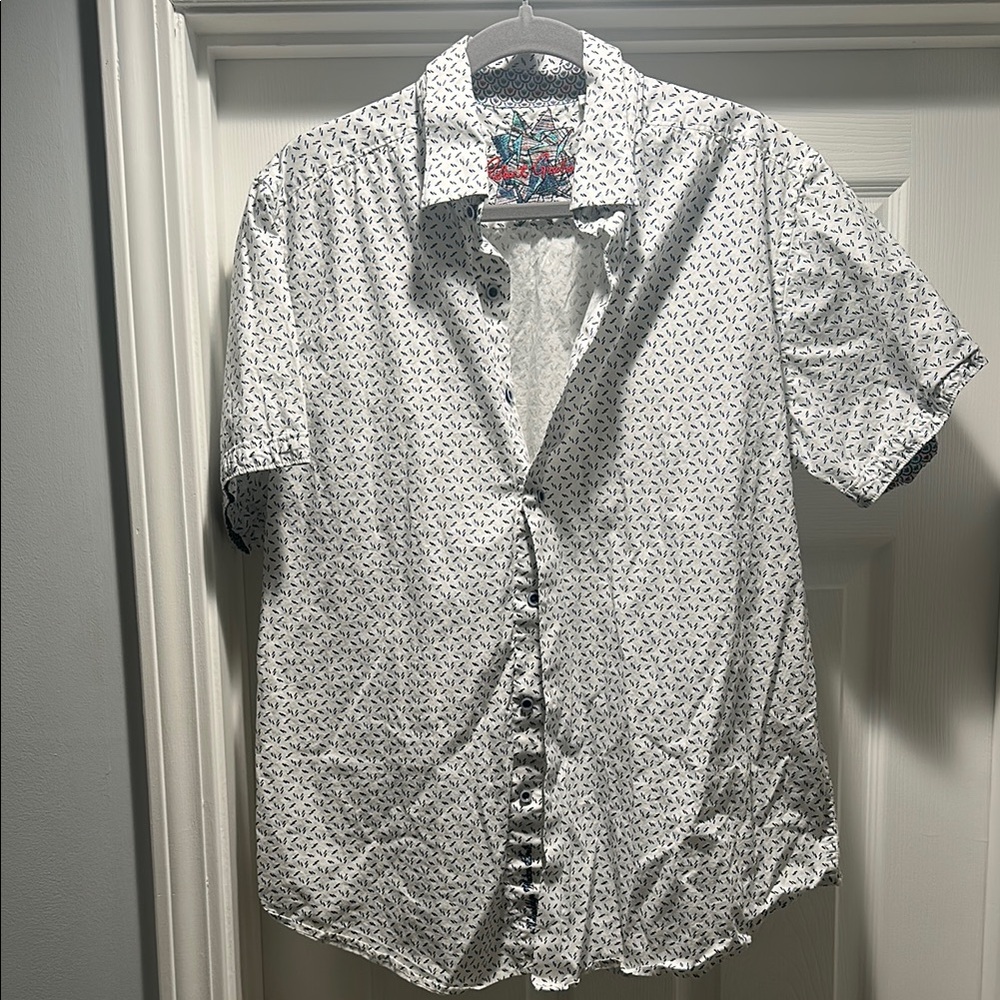 Men's White Patterned Shirt